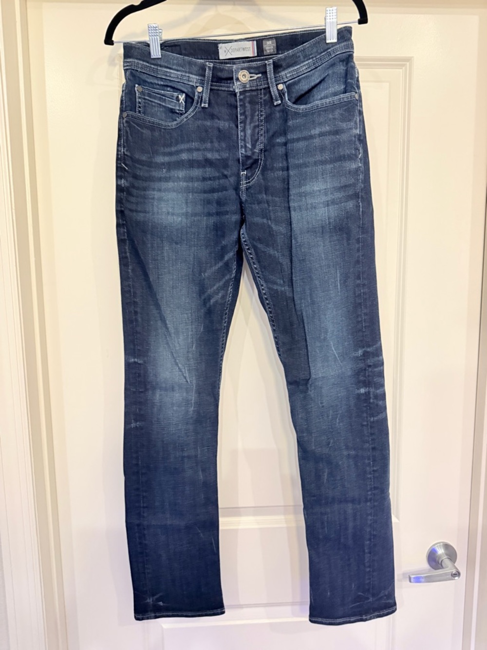 Depart West Men's Slim Straight Jeans in Faded Indigo Blue NWOT size 30